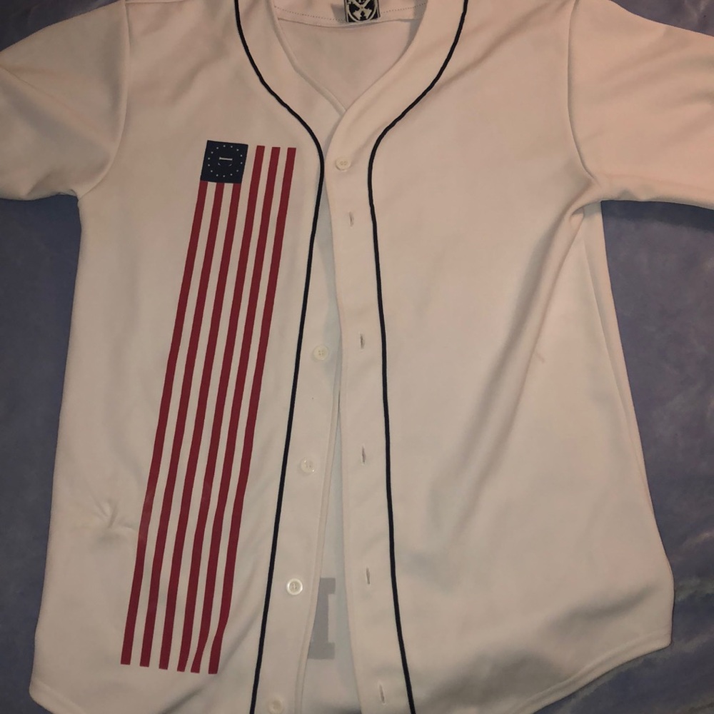 White All American baseball jersey